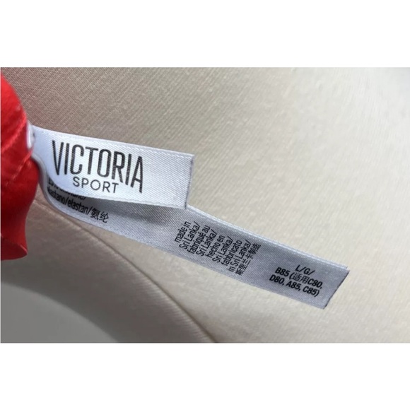 Victoria's Secret The Player Racerback Sports Bras Lot of 2 Both Sz L Red/White - Picture 9 of 11